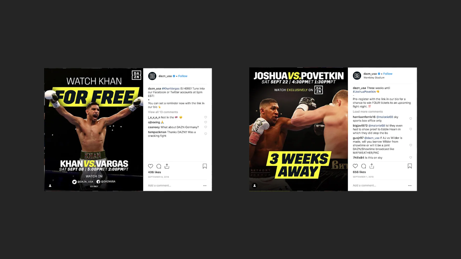 DAZN social post