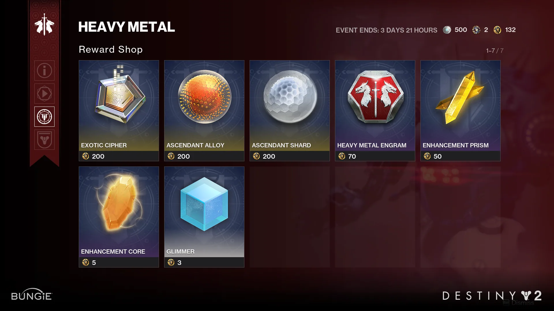 Event Home Shop screen