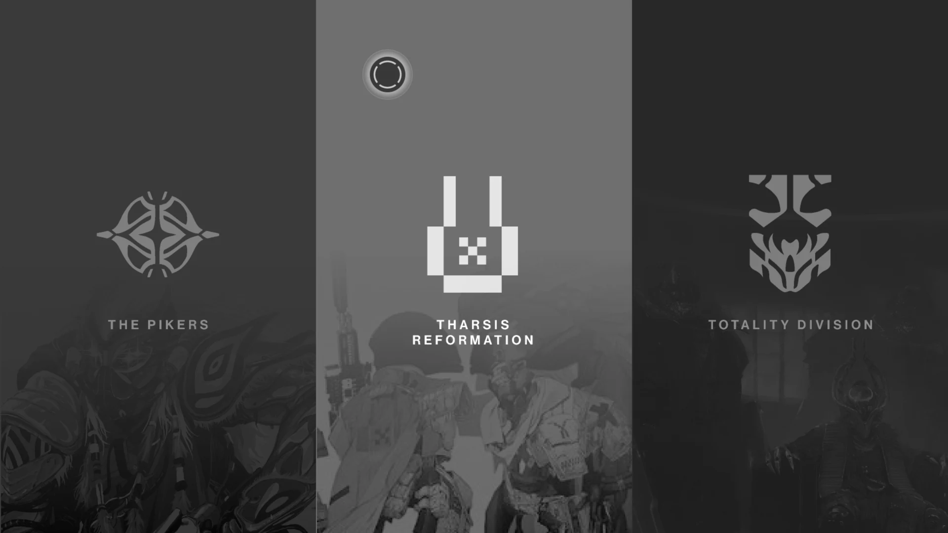 Contested territory subscreen wireframe: faction selection
