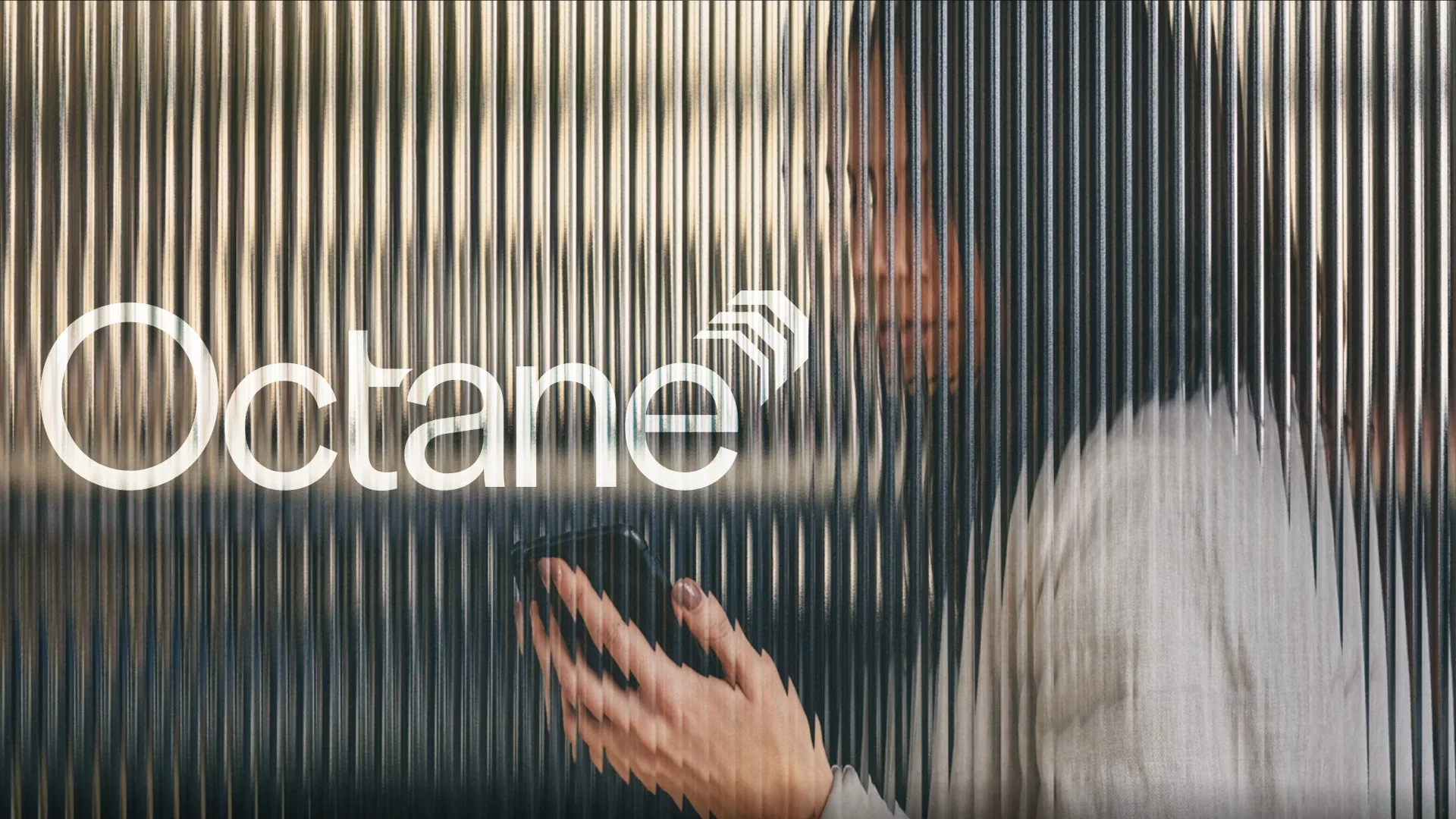 Octane logo on a fluted wall