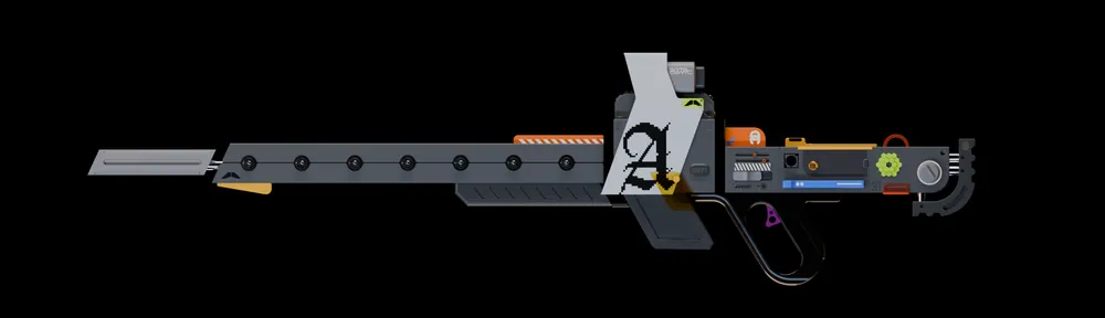 Marathon sniper rifle concept, 3D render