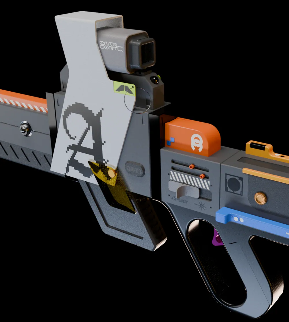 Marathon sniper rifle concept, 3D render